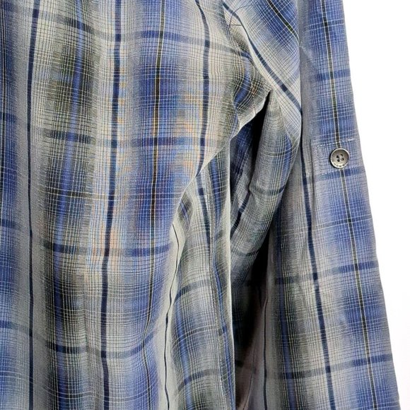 ROYAL ROBBINS SHIRT Sz MEDIUM modal SUBLIME & SOFT PLAID GORPCORE COTTAGECORE - Picture 3 of 11